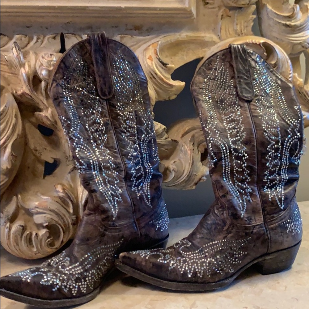 Gorgeous Old Gringo Eagle Swarovski Crystal Boots